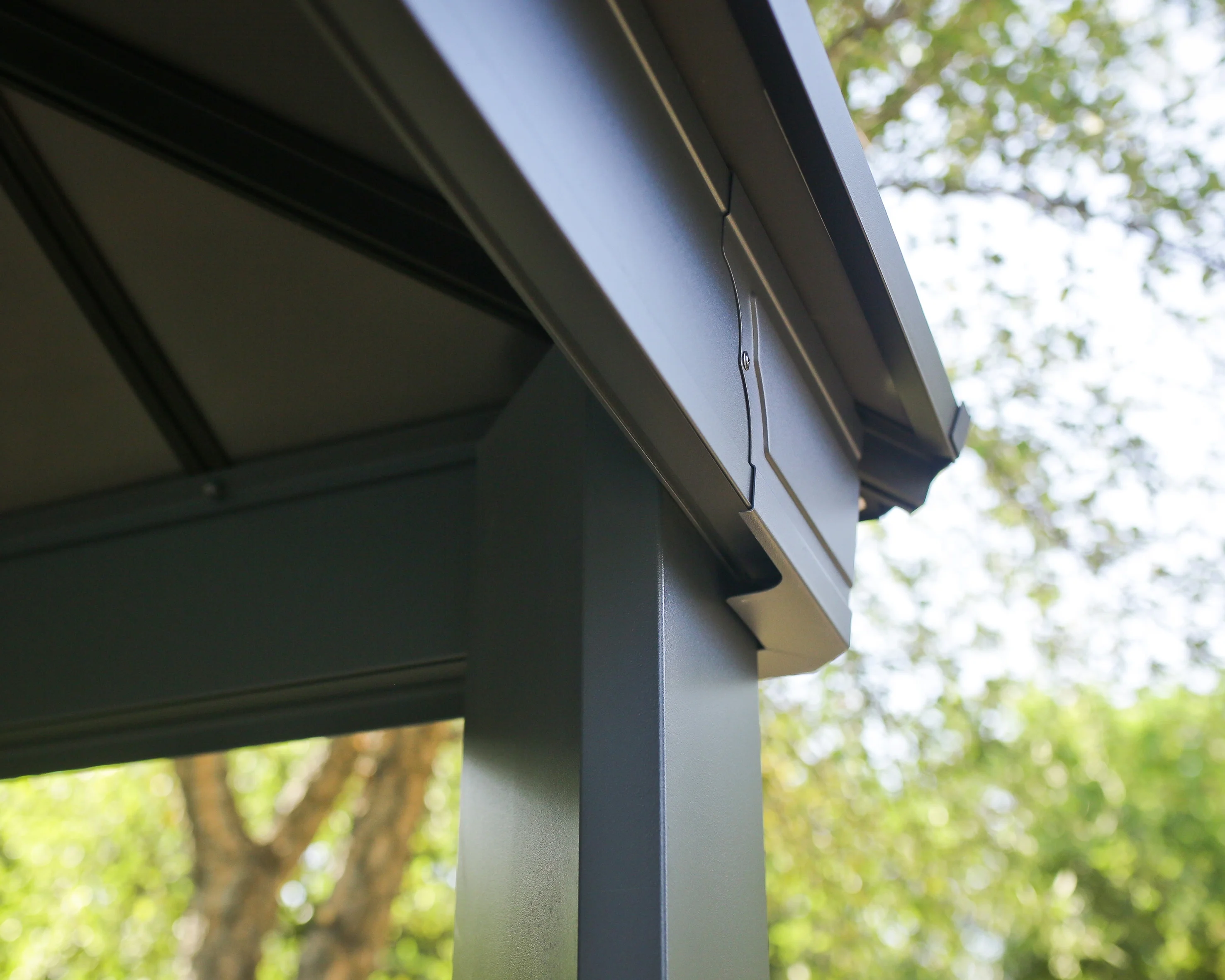 Palram - Canopia Dallas 4300 14' x 12' Polycarbonate/Aluminum Gazebo - Gray