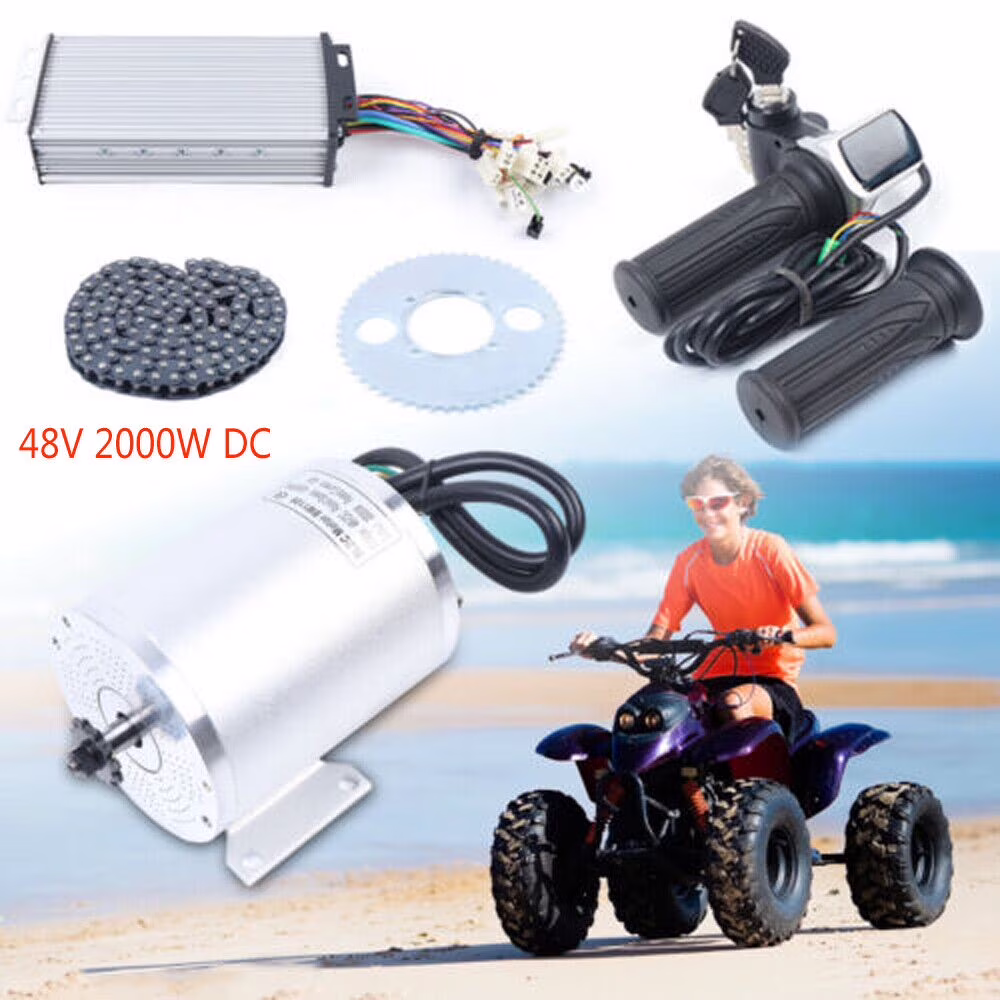 48V 2000W Brushless High Speed DC Motor Kit For Electric Scooter E-Bike Go-Cart