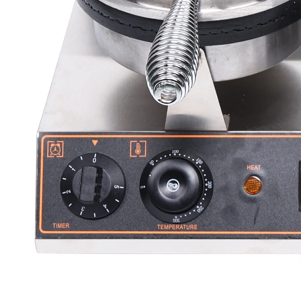 Electric Ice Cream Cone Waffle Maker 1200W*2 Nonstick Egg Roll Baker Machine