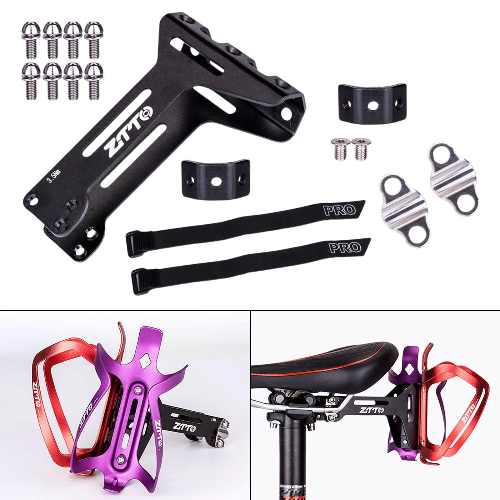 Bottle Cage Adapter Mount Adjustable Road Bike Handlebar Water Bottle Holder Seat Post Bottle Cage