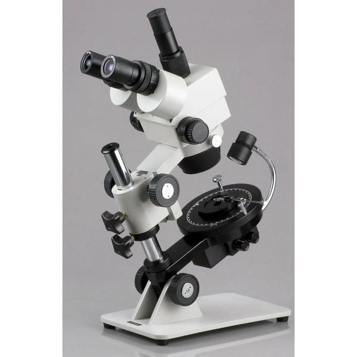 AmScope 3.5X-90X Jewel Gem Stereo Zoom Microscope + 1.3MP Camera New