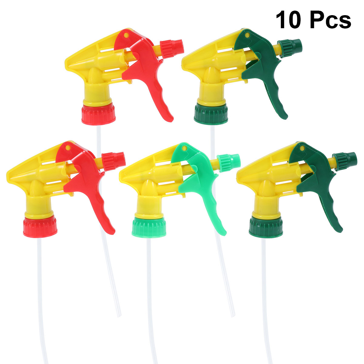 10 Pcs Universal Spray Bottle Trigger Replacement Plastic Spray Nozzles Thicken Sprayer Replacement Trigger Spray Tops Spray Heads (Random Color)