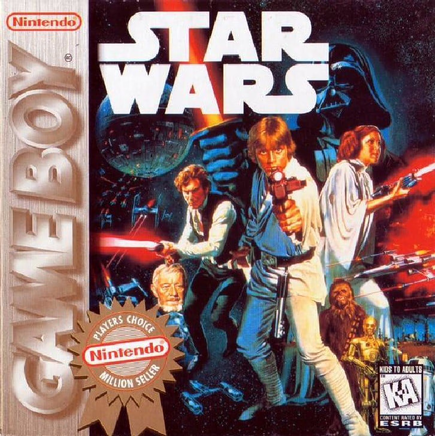 Restored Star Wars (Nintendo GameBoy Original, 1992) Shooter Game (Refurbished)