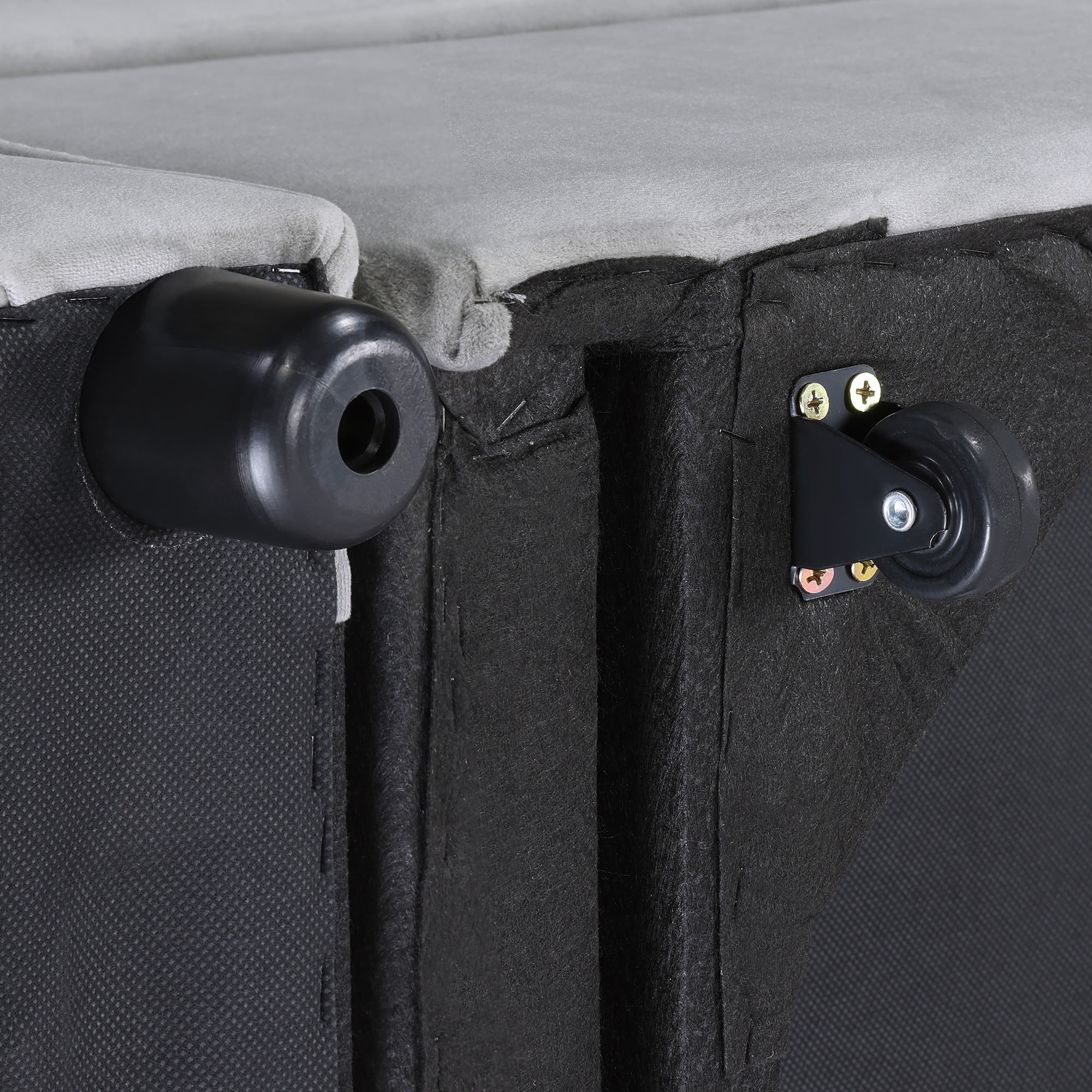 Duhome Sleeper Sofa Bed 3 in 1 Tufted Convertible Couch Bed Pull Out Velvet Loveseat with Reclining Adjustable OSS Pillows and Pockets,Grey