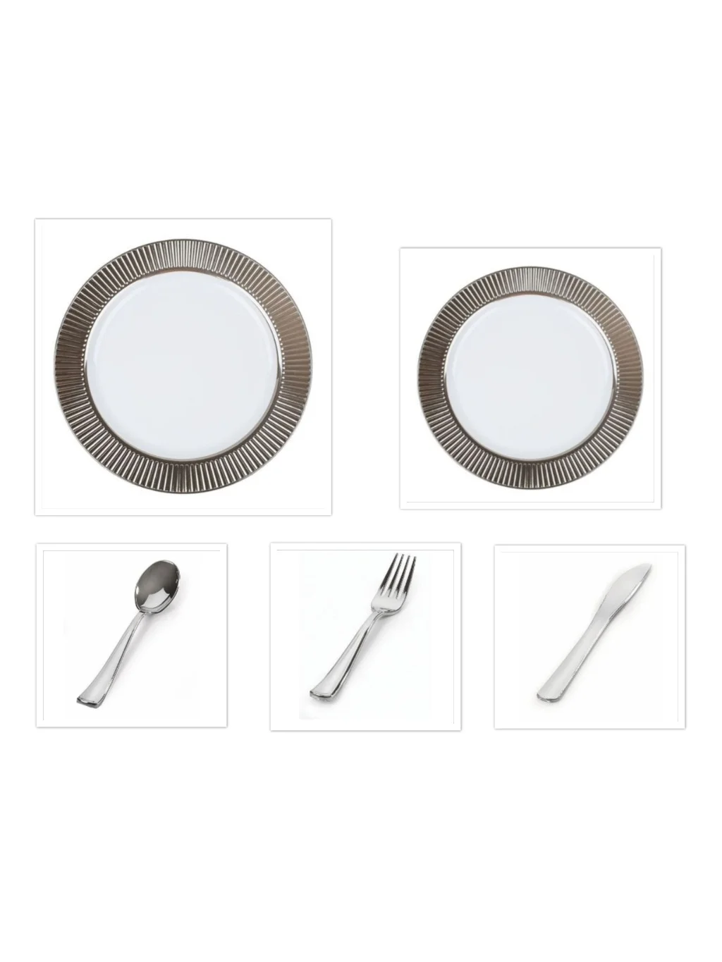 Celebrations Silver Border 10 1/4