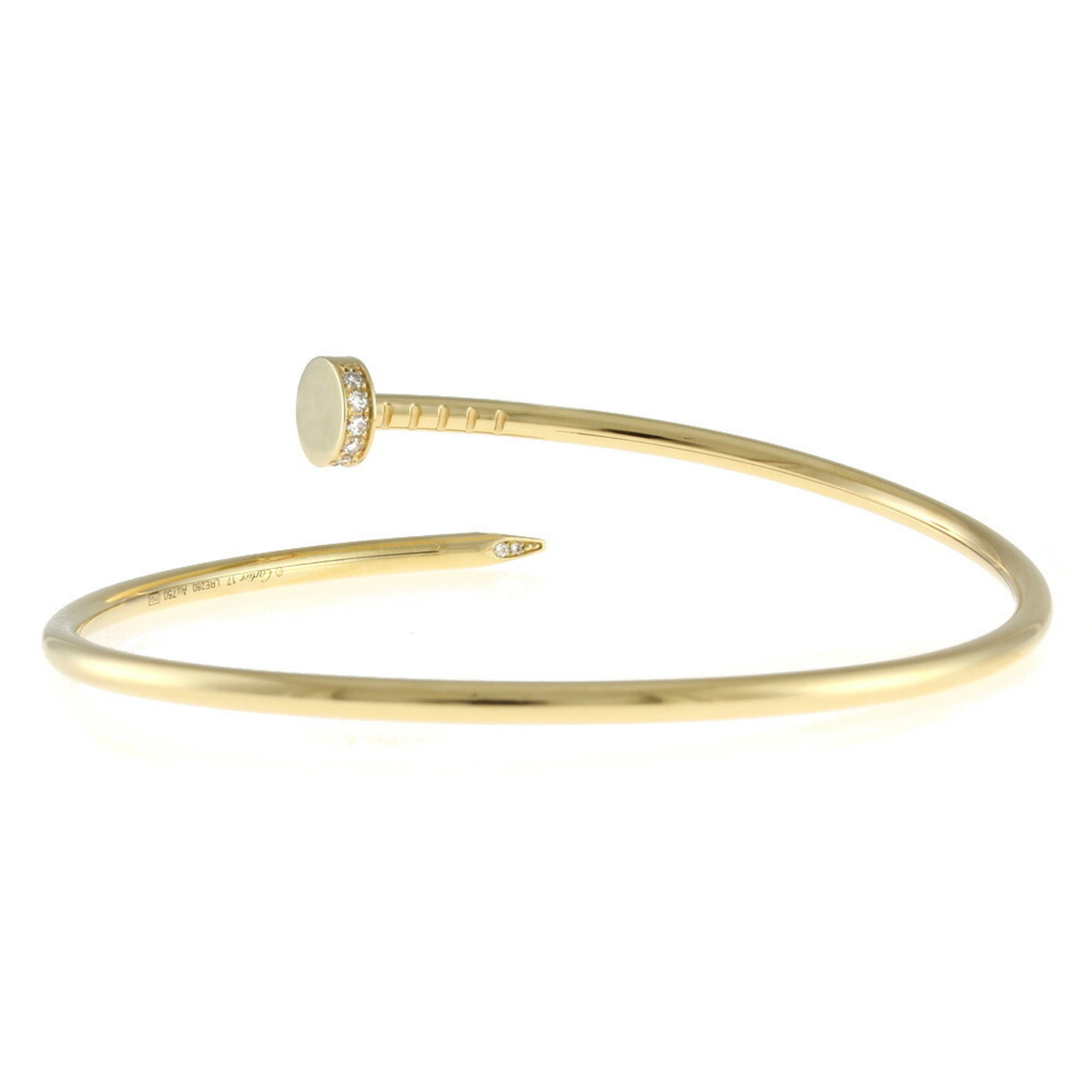 Pre-Owned Cartier CARTIER Juste Uncle Small #17 Bangle 18K K18 Yellow Gold Diamond Women's (Good)