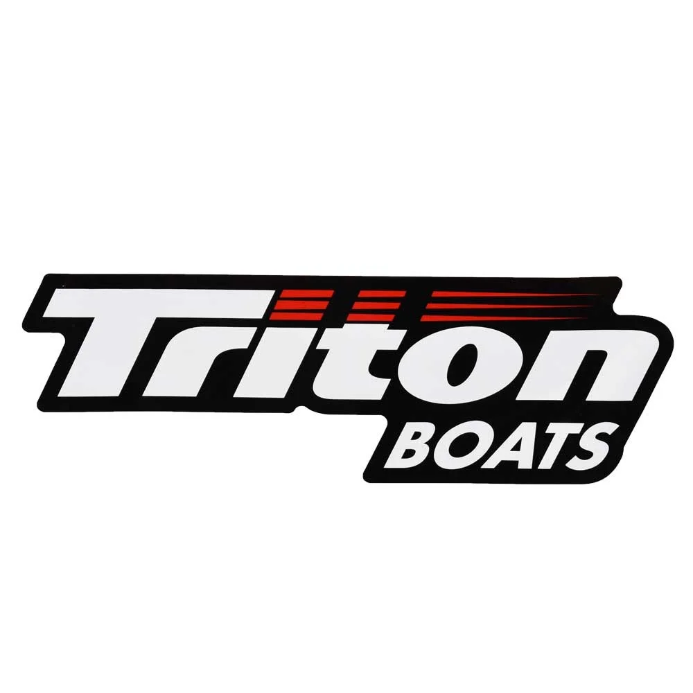 Triton Boat Brand Decal 210067 | Red White Black 11 1/2 x 3 5/8 Inch