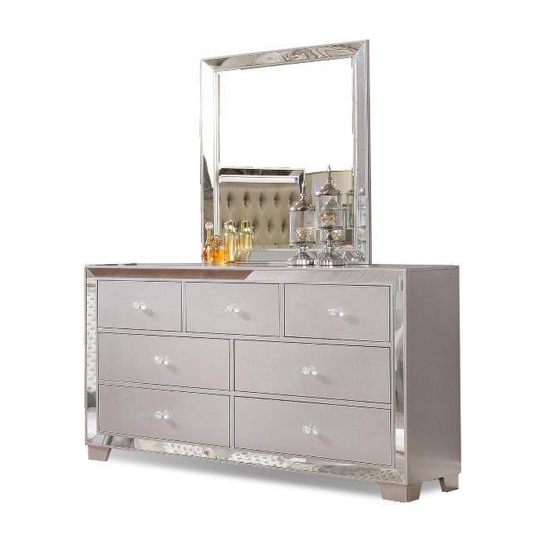 Reve & Belle Dresser, Metallic Silver