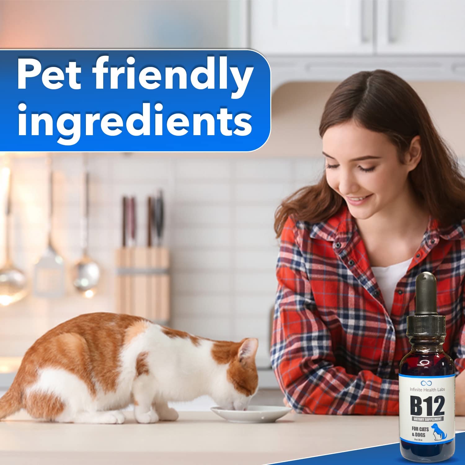Liquid Vitamin B-12 for Dogs and Cats - Effective for All Animals Methylcobalamin (Methyl B12) Increase Energy, Appetite and Mood Made in USA Bioavailable
