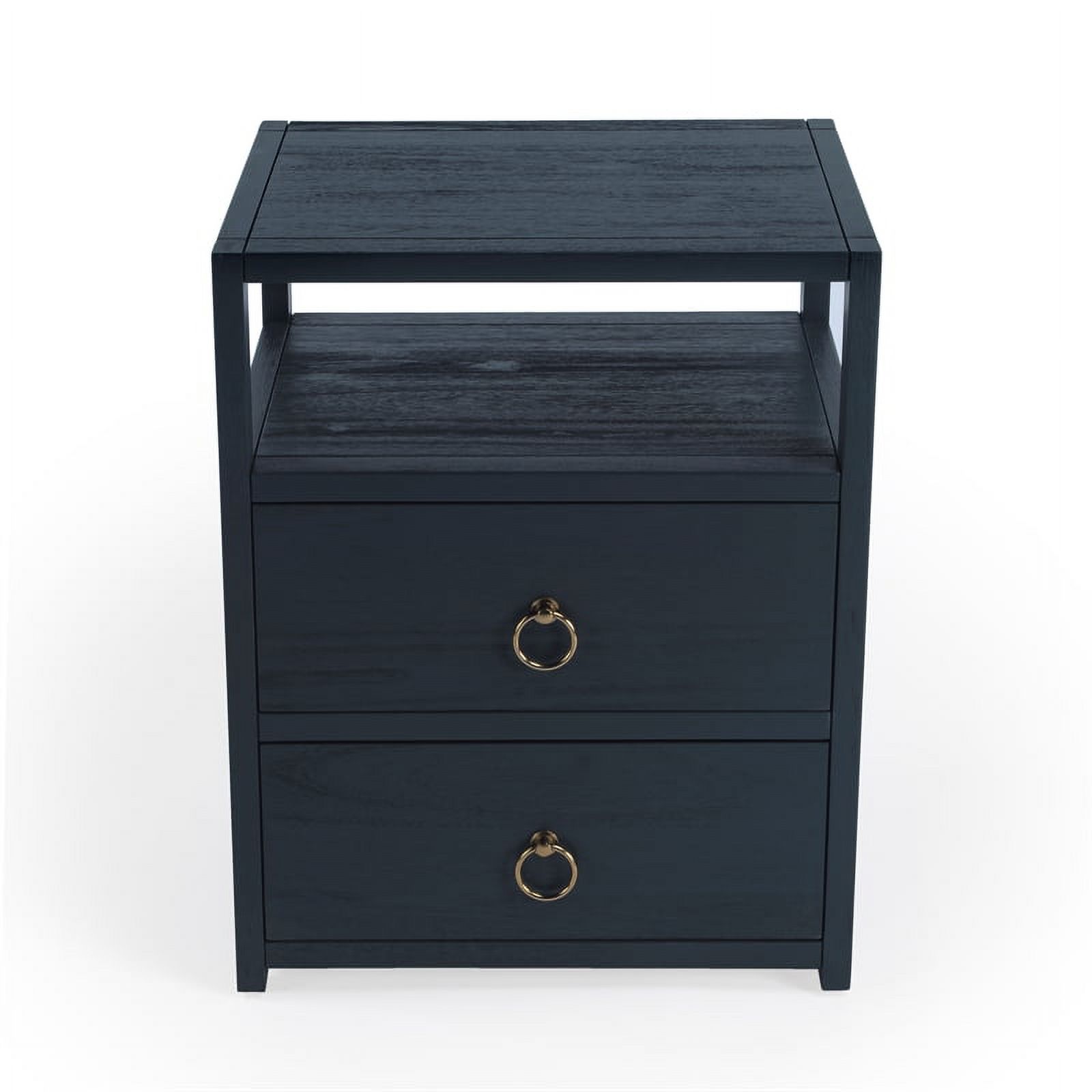 Home Square 3-Piece Set with Dresser and 2 Nightstands in Navy Blue