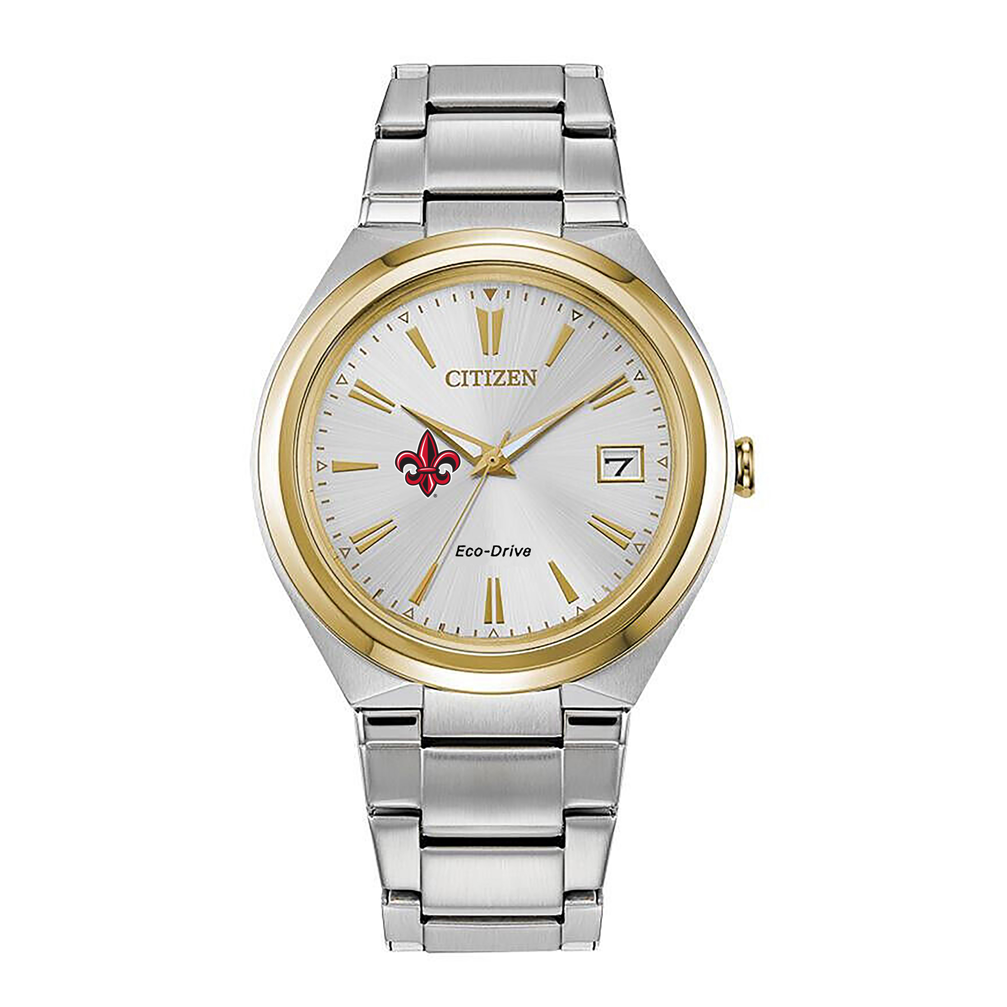 Women's Citizen Watch Silver Louisiana Ragin' Cajuns Citizen Eco-Drive Two-Tone Watch