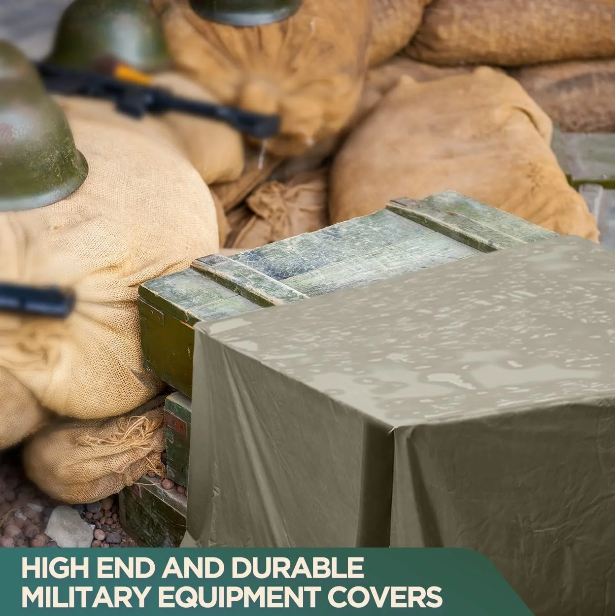 7' x 9' White Canvas Tarp