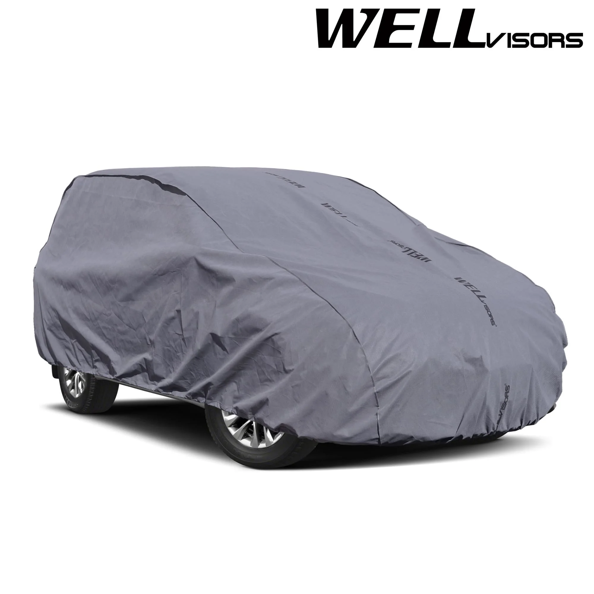 WellVisors All Weather UV Proof Gray Car Cover for 1993-1993 Land Rover Defender SUV 3-6898228SV