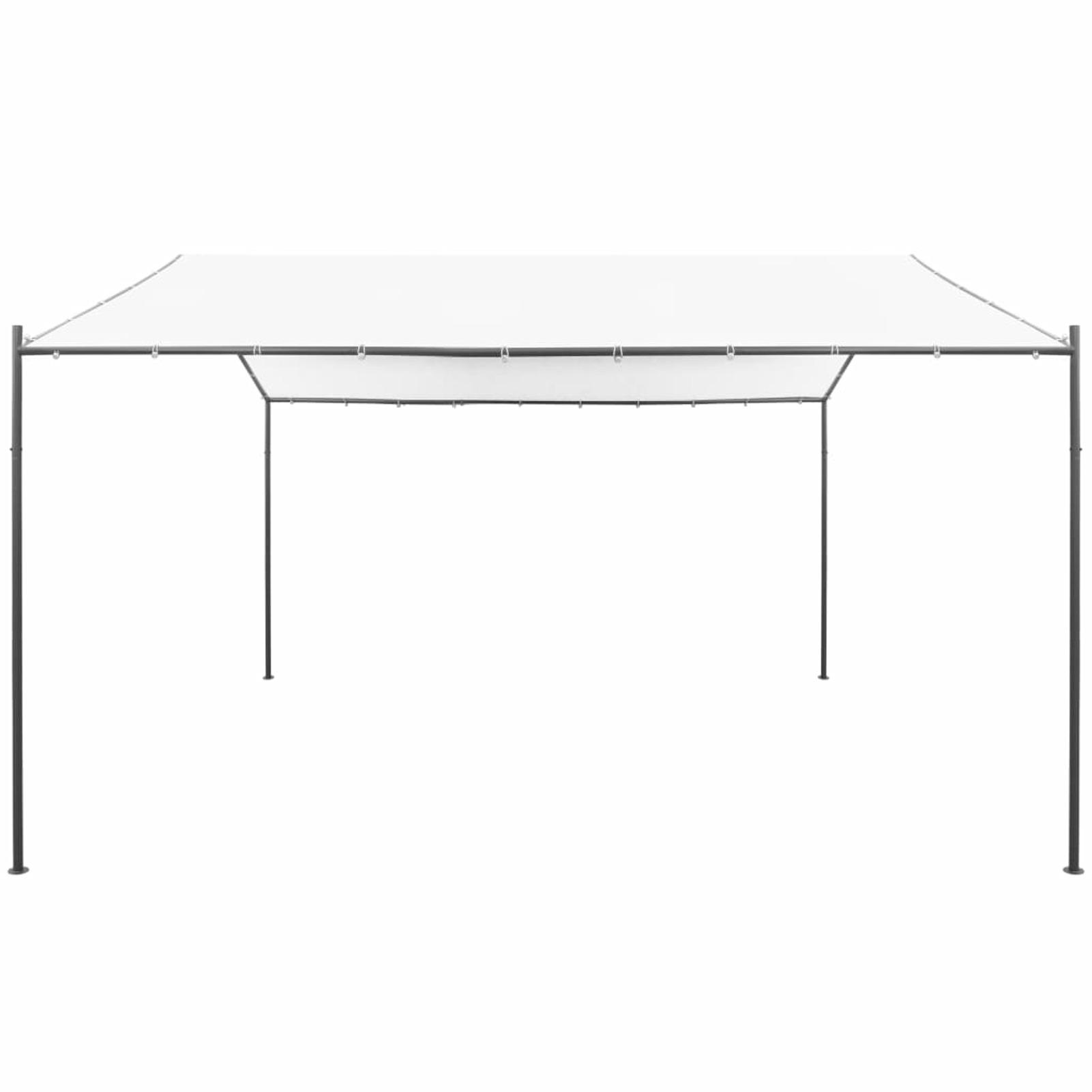 Dcenta Party Tent Outdoor Gazebo Canopy Sun Shade Shelter Steel Frame White for Patio, Wedding, BBQ, Camping, Festival Events 157.5 x 157.5 x 102.4 Inches (L x W x H)