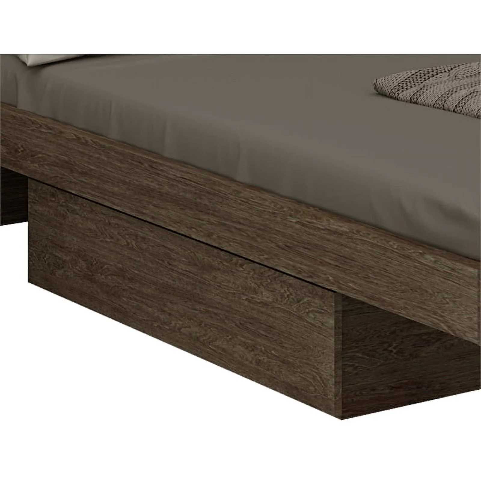 Titan Furnishings Rita 4-Piece Wood Eastern King Bedroom Set in Gray