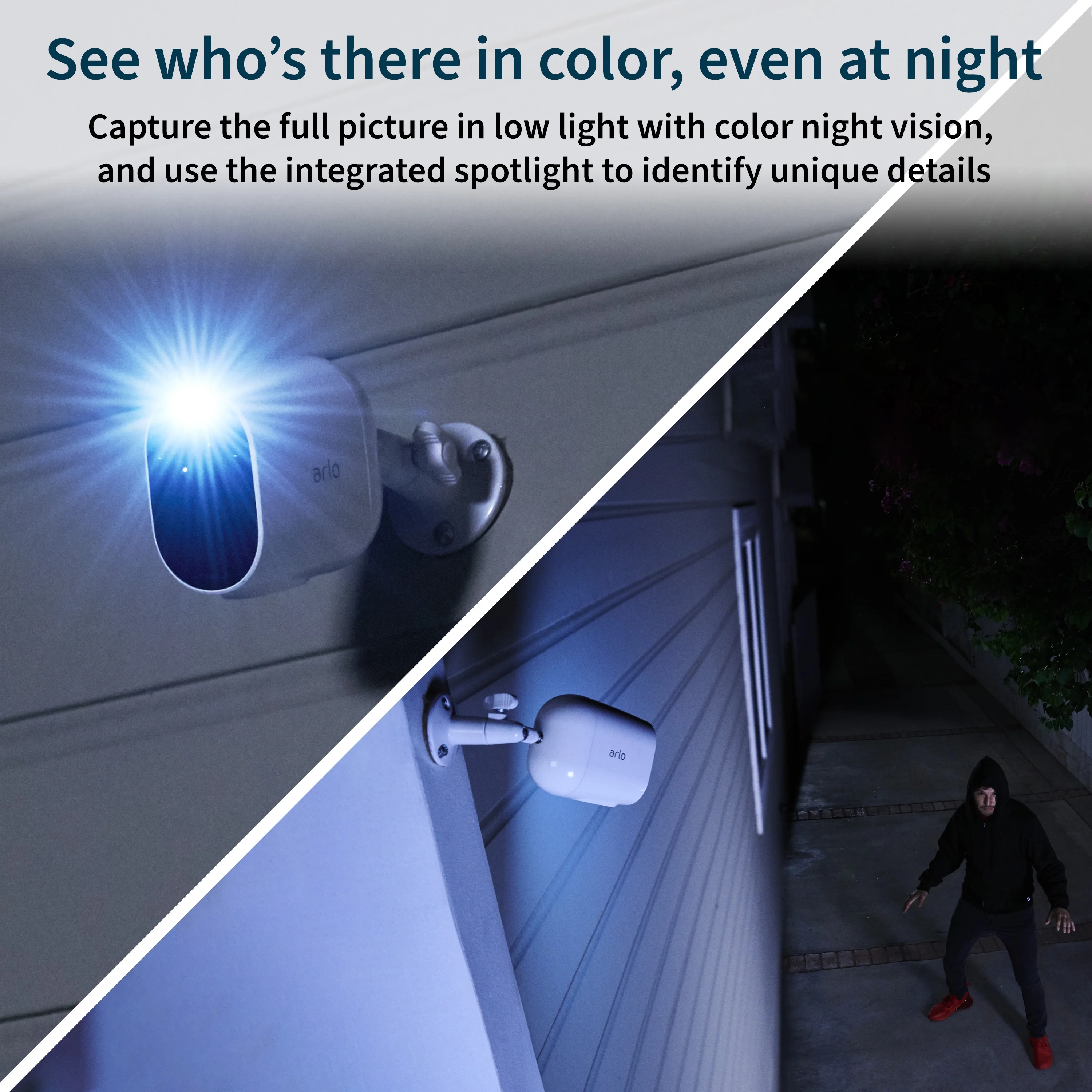 Arlo Essential Spotlight Camera 3 Pack Wireless Security Wire-Free, 1080p Video Color Night Vision, 2-Way Audio, 6-Month Battery Life Direct to Wi-Fi, No Hub Needed White VMC2330W