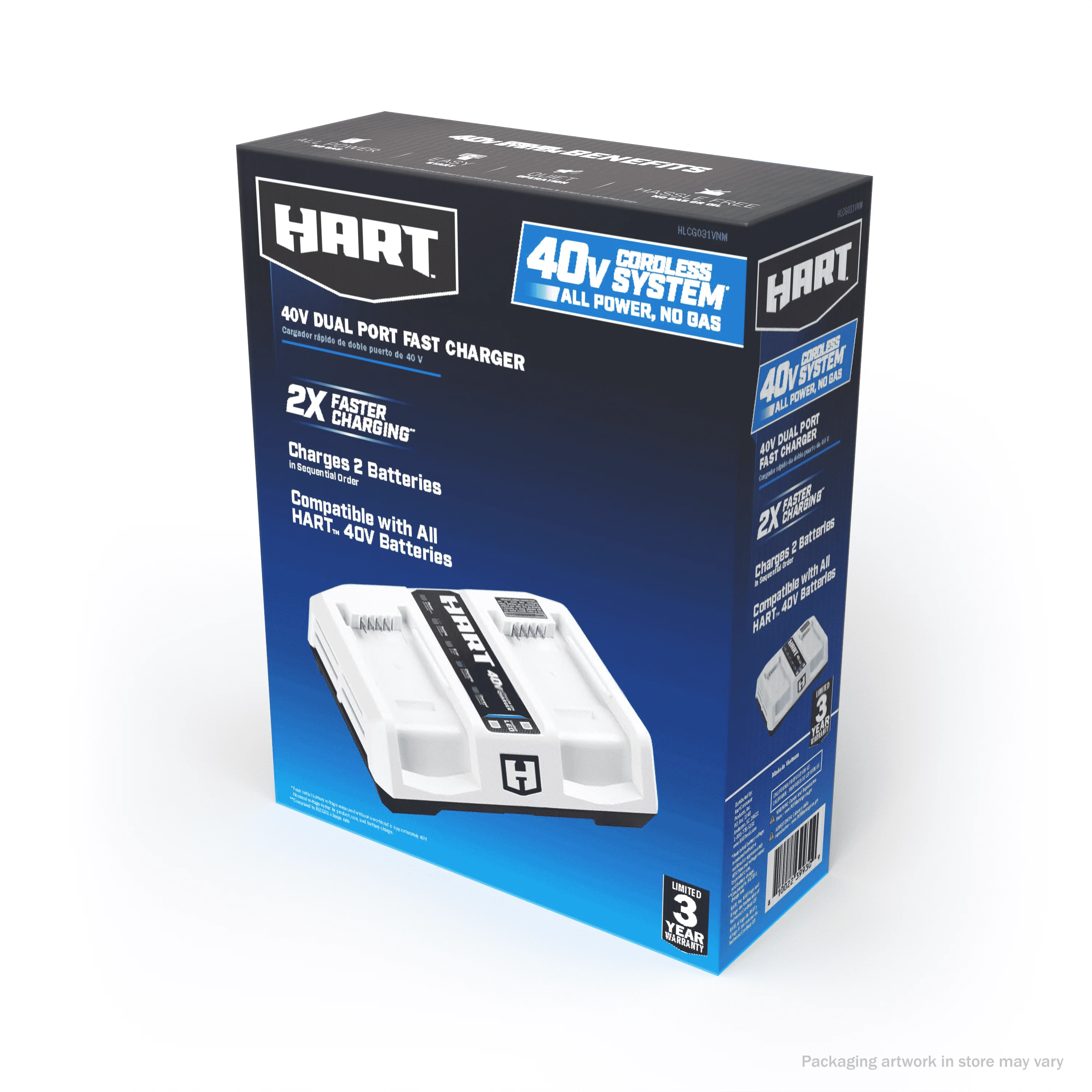 HART 40-Volt Dual Port Fast Charger for HART 40V Batteries