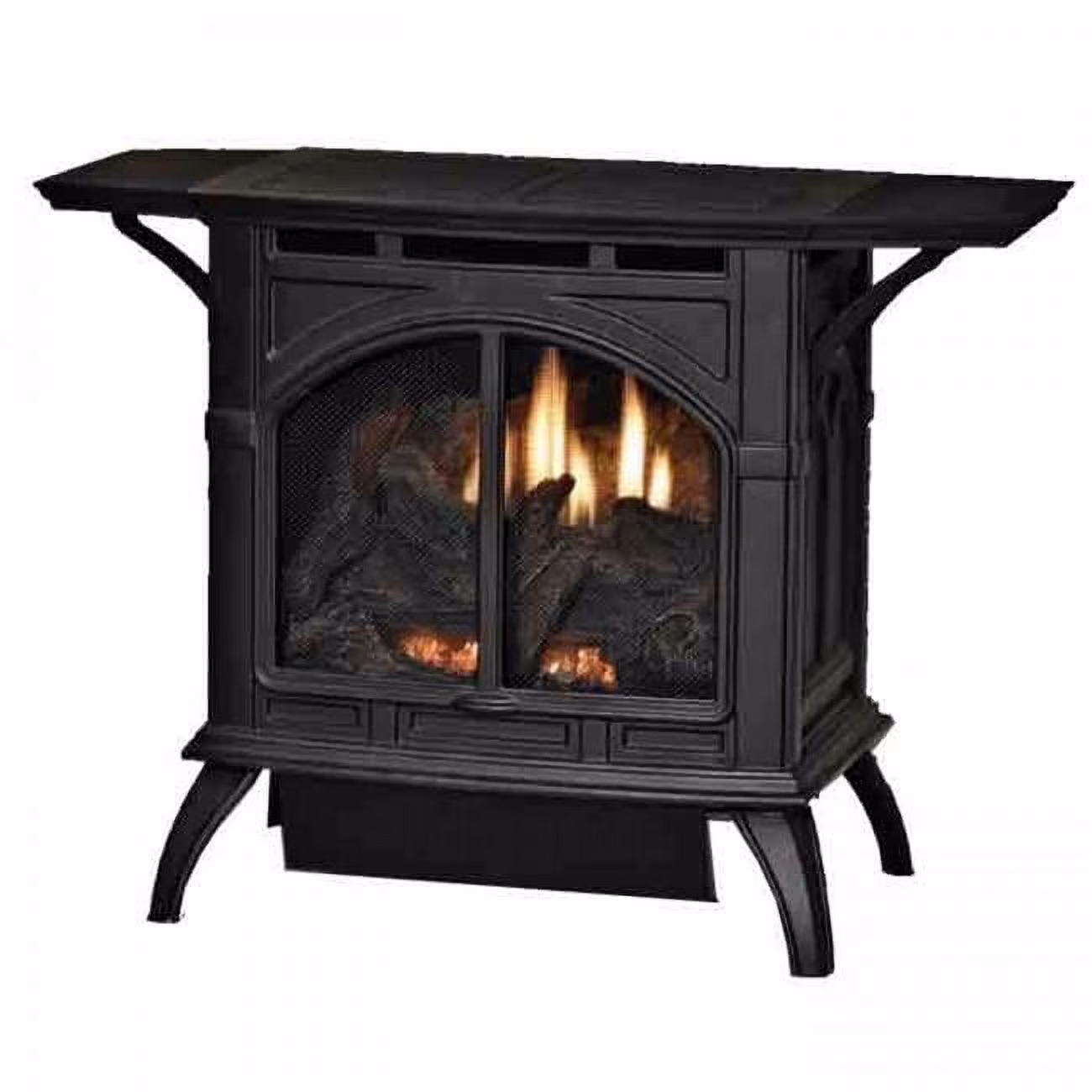 Empire VFD20CC30FP 20000 BTU Propane Millivolt Contour Burner Log Set, Matte Black
