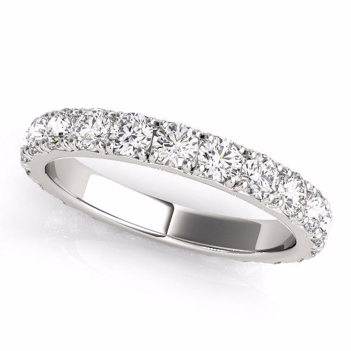 FRENCH CUT DIAMOND ETERNITY WEDDING BAND
