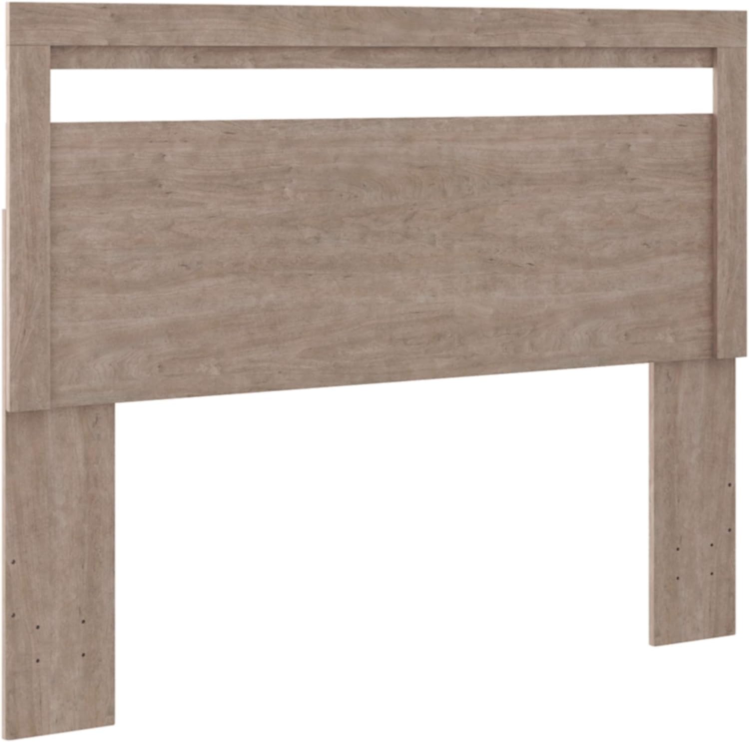 Flannia Modern Platform Headboard , Full, Grayish Brown