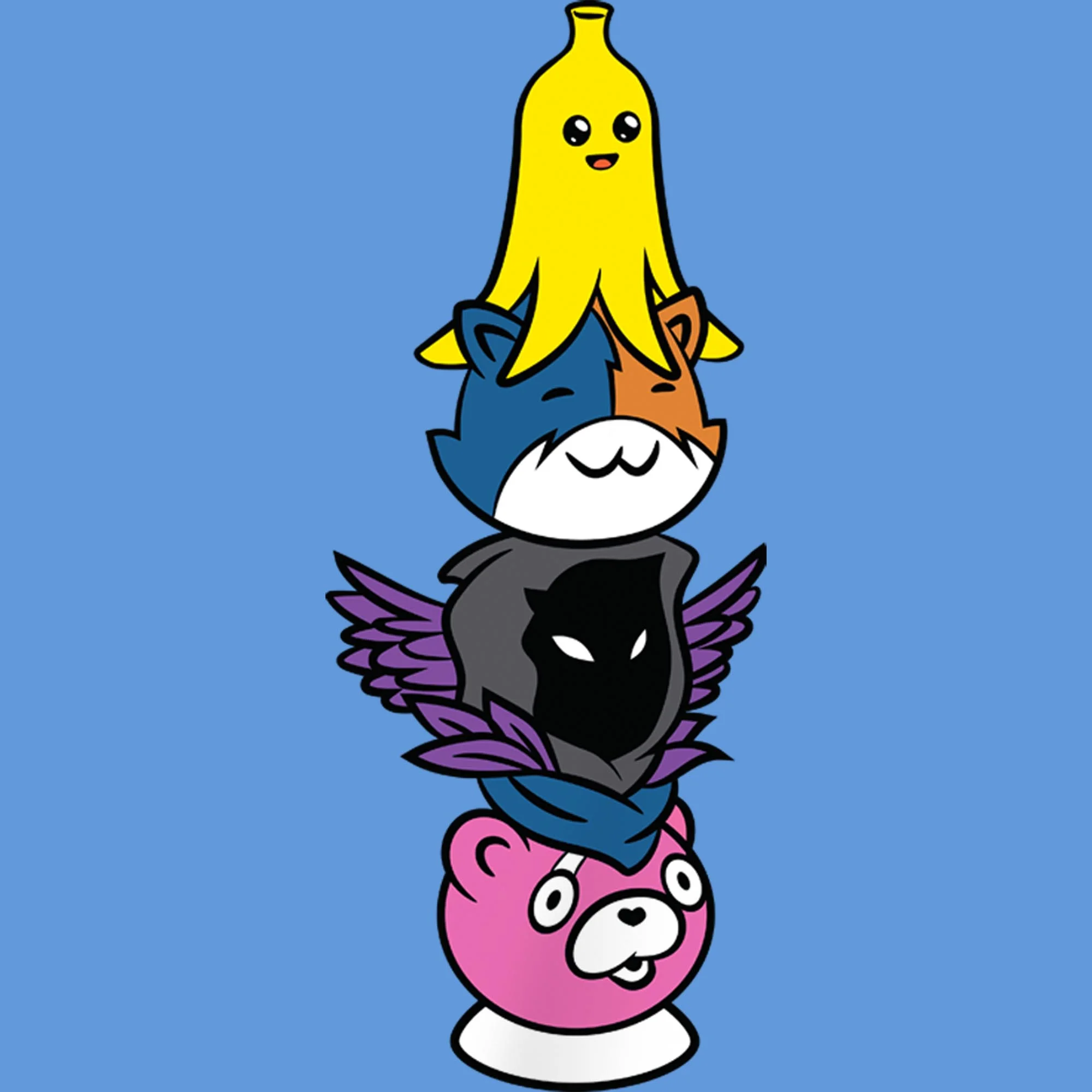 Boy's Fortnite Character Stack  Performance Graphic Tee Royal Blue Heather X Large