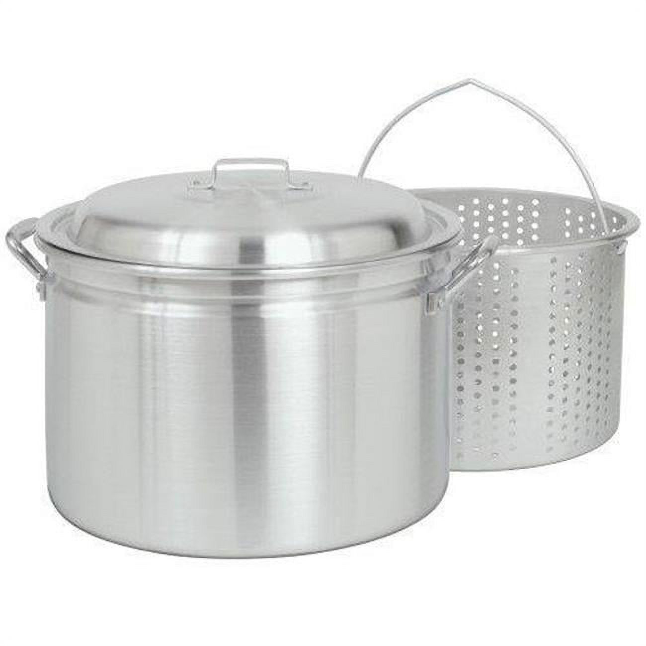 34-Qt. Fryer- Steamer with Lid and Basket - Aluminum