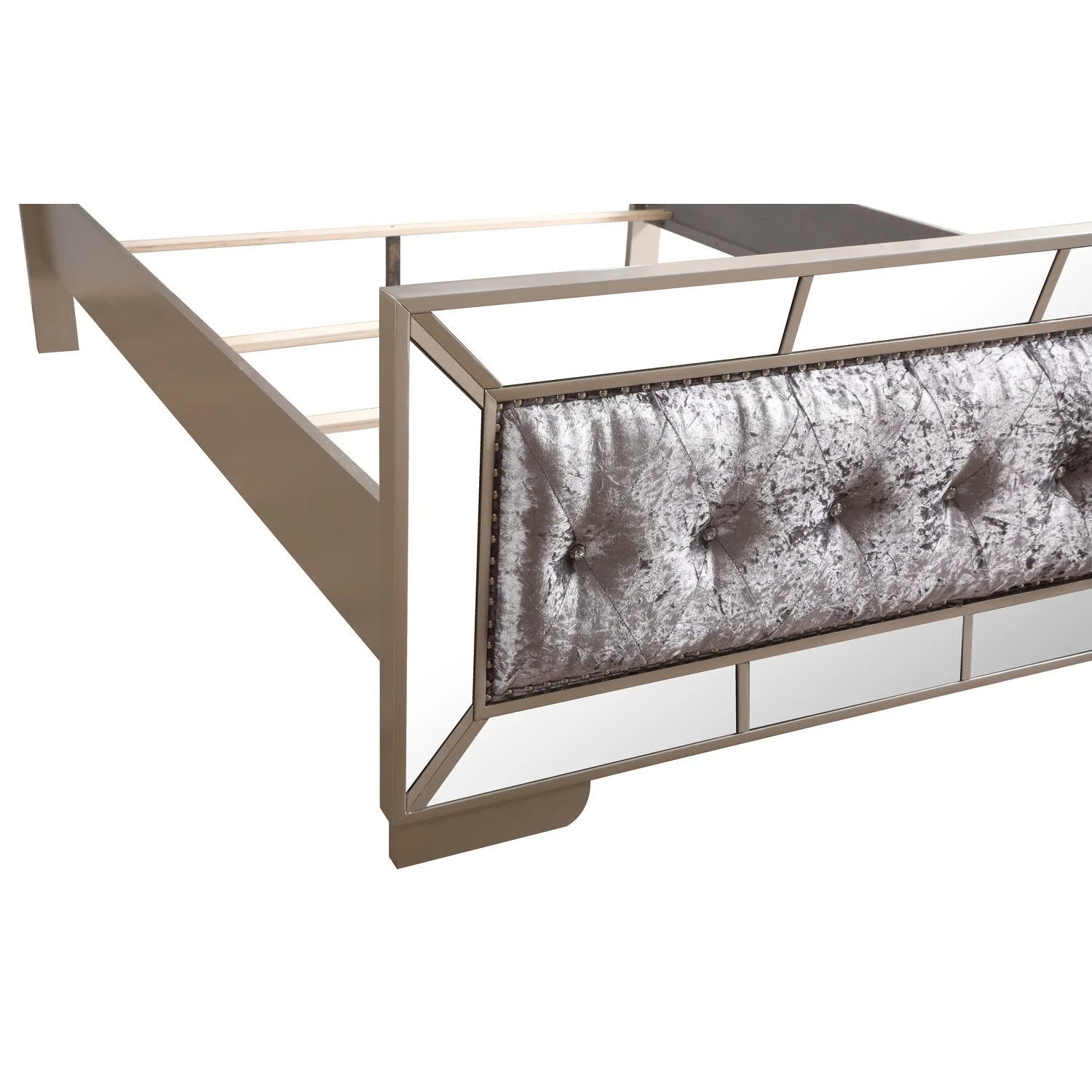 Maykoosh Rustic Refinement G8105A-QB Queen Bed , Silver Champagne