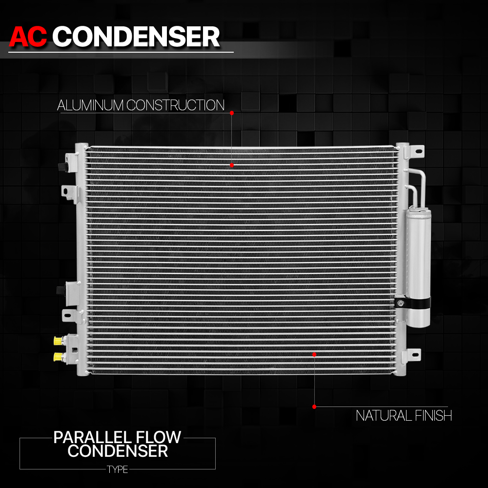 Aluminum Parallel Flow AC A/C Condenser for 05-19 300/Challenger/Charger 3237 06 07 08 09 10 11 12 13 14 15 16 17 18