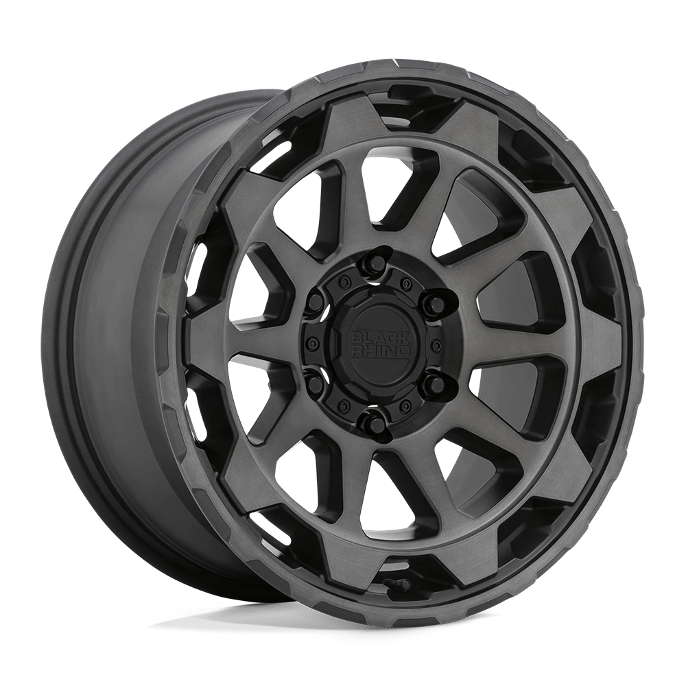 Black Rhino ROTOR 20x9  5x127 -18 MATTE GUNMETAL WITH BRUSHED TINTED FACE Wheel Rim (QTY: 1)