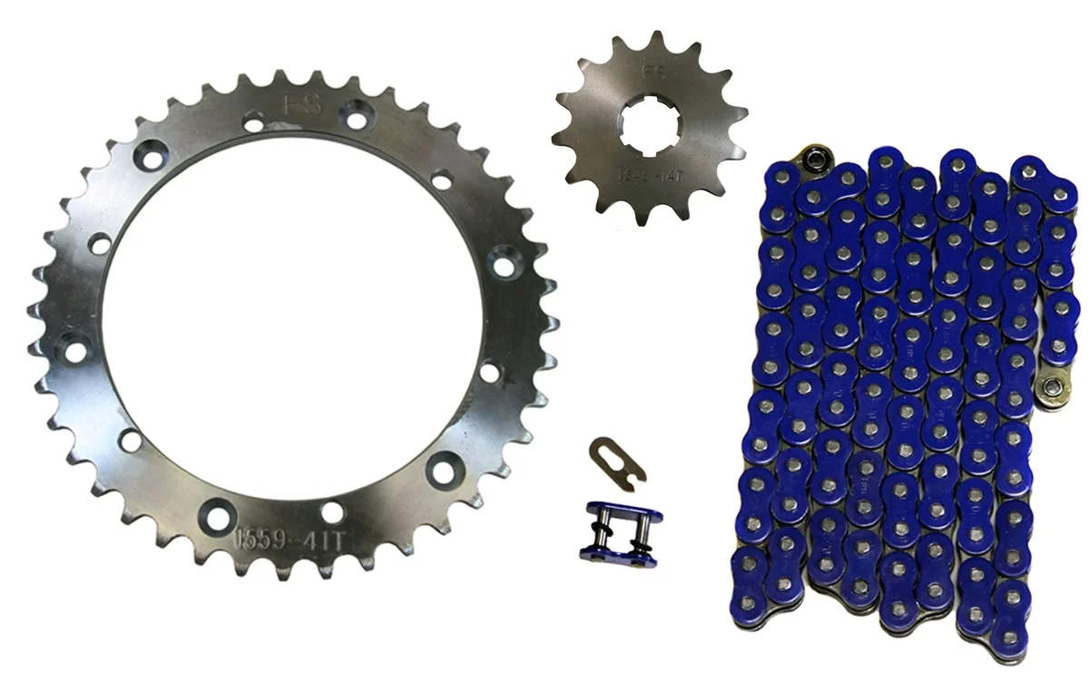 Blue 520x104 O-Ring Drive Chain & 14/41 Sprockets 1989-2006 Yamaha Banshee 350