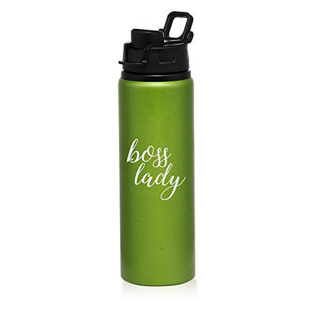 MIP Brand 25 oz Aluminum Sports Water Travel Bottle Boss Lady (Green)