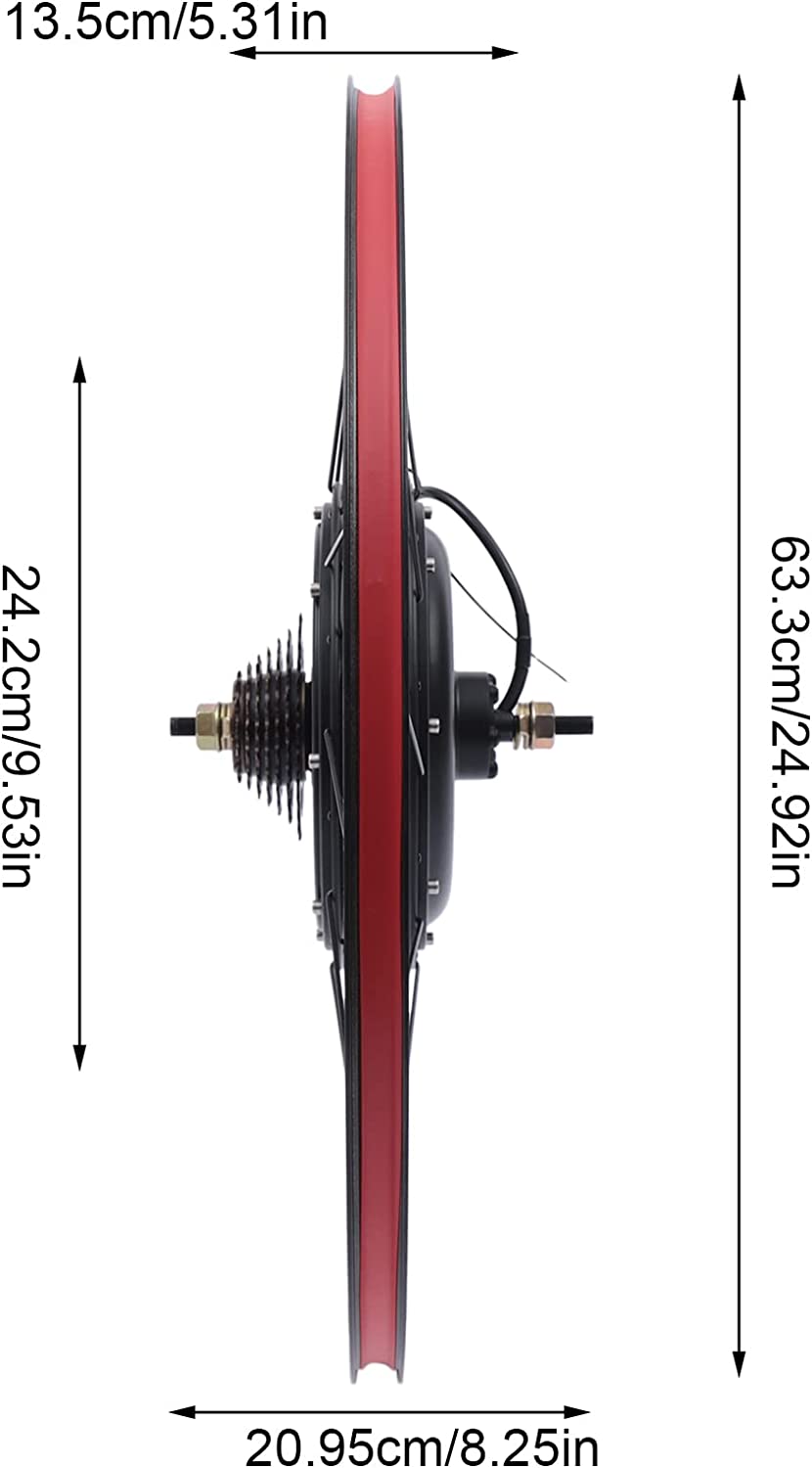 Miumaeov 700C 1000W LCD Display PAS System 48V Electric Bicycle Rear Wheel Retrofit Kit