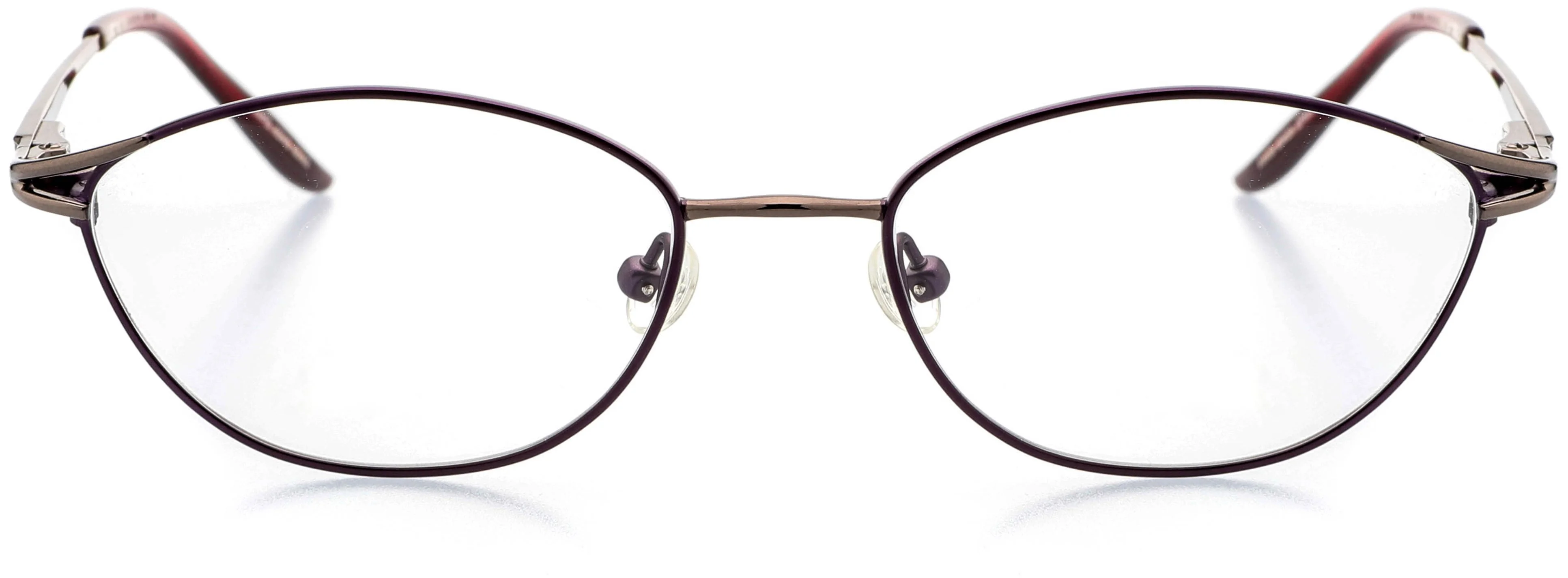 Optical Eyewear - Oval Shape, Titanium Full Rim Frame - Prescription Eyeglasses RX, Gunmetal Lavendar