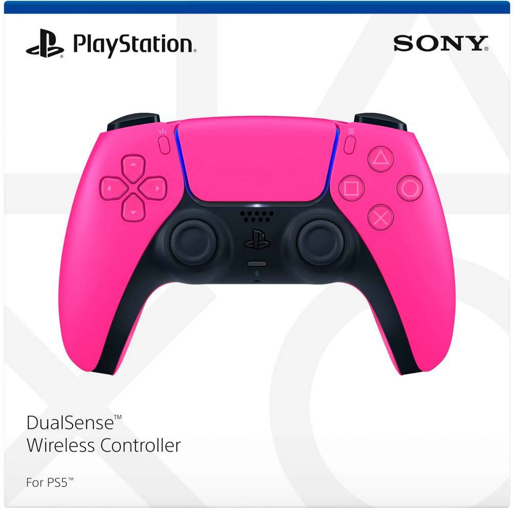 PlayStation 5, PS5 DualSense Wireless Controller - Nova Pink Bundle With 2x Controllers + 6Ave Microfiber Cleaning Cloth