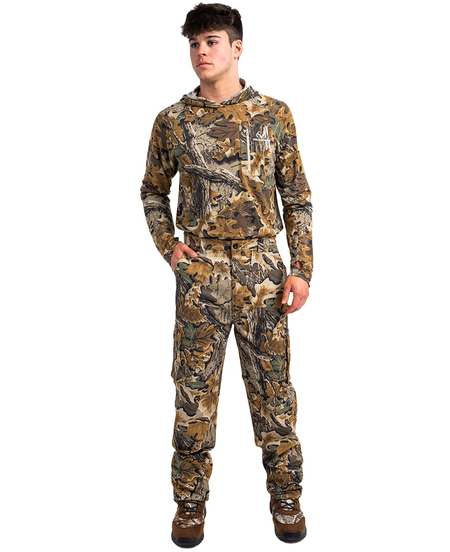 Realtree Advantage Classic Camo Ultra Soft Bamboo Men's Long Sleeve Shirt for Fishing, Running and Hiking