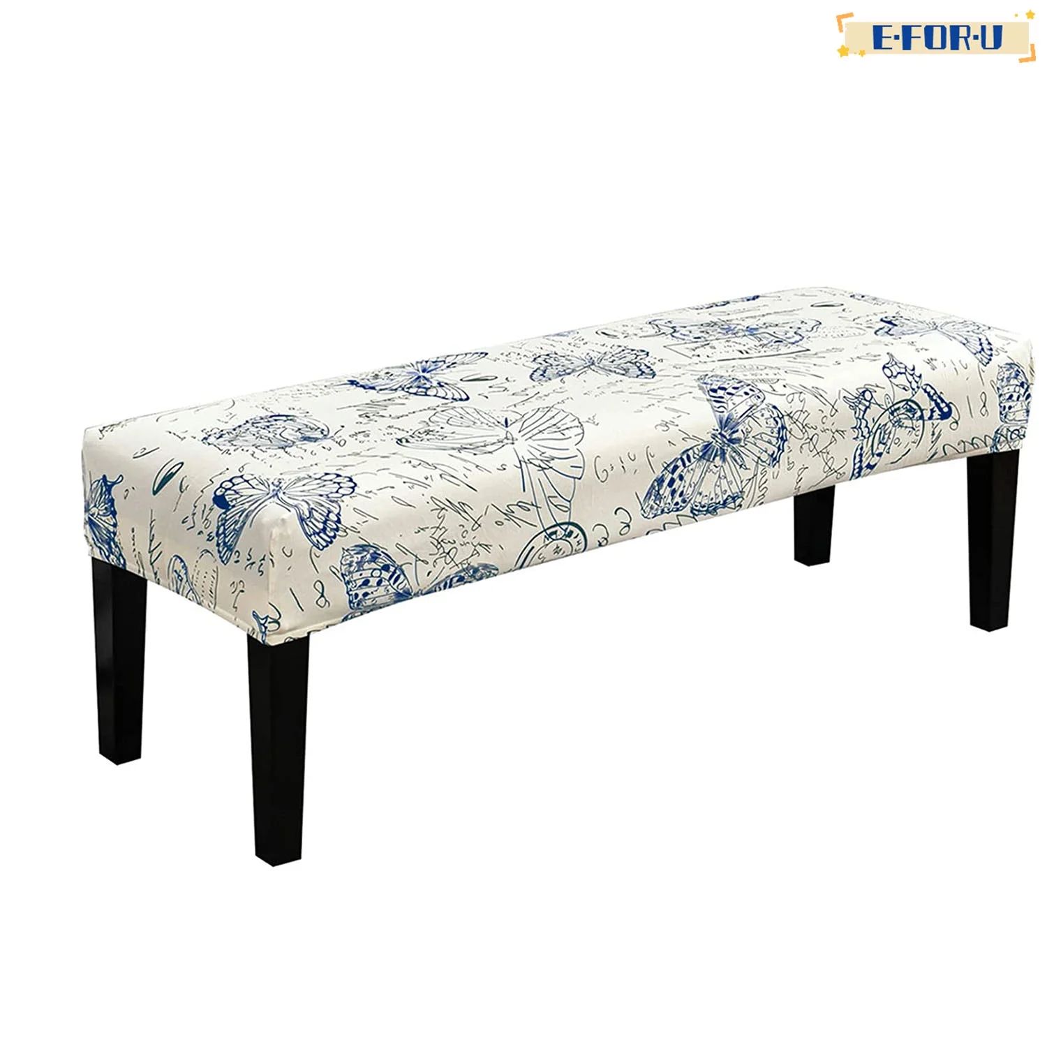 Dining Room Bench Slipcovers Stretch Printed Bench Protector Kitchen Bench Covers Super Fit Removable Washable Spandex Bench Covers for Dining Room