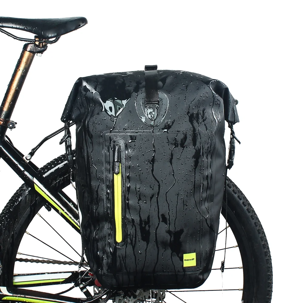 25L Waterproof Bike Rear Rack Pannier Bag Cycling Rear Seat Bag Shoulder Bag