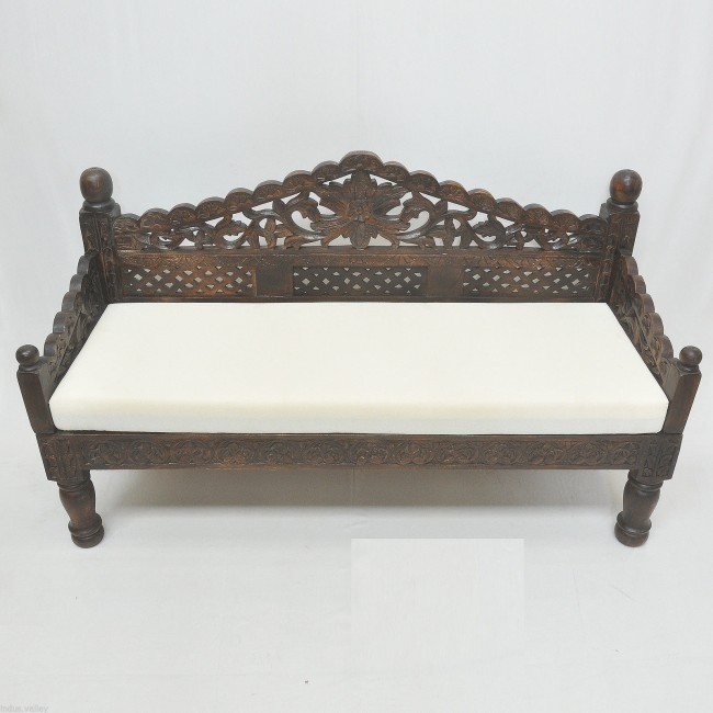 SILAW Hand Carved Daybed Chocolate