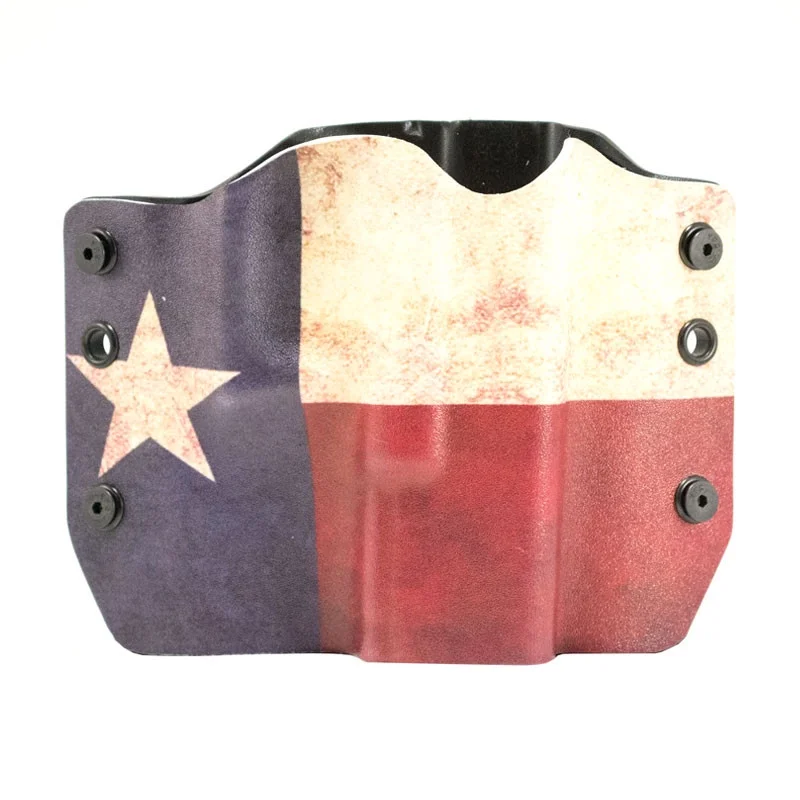 Outlaw Holsters: Texas Flag OWB Kydex Gun Holster for SIG 230, 232, Right Handed.