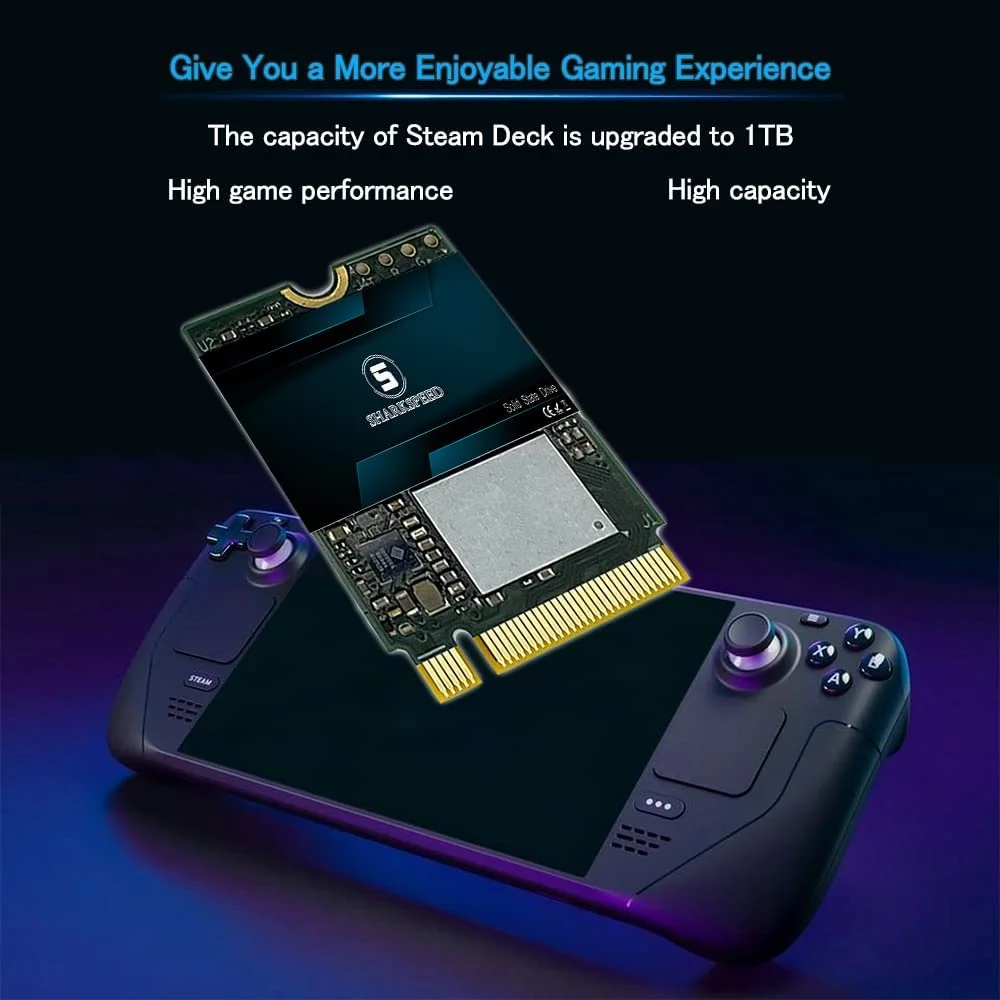 SSD 512GB M.2 2230 NVMe PCIe Gen 3.0X4 SSHARKSPEED Internal Solid State Drive,&nbsp;Compatible with Steam Deck, Microsoft Surface Pro, Ultrabook, Laptop, Desktop PC (M.2 2230 PCIe, 512GB)