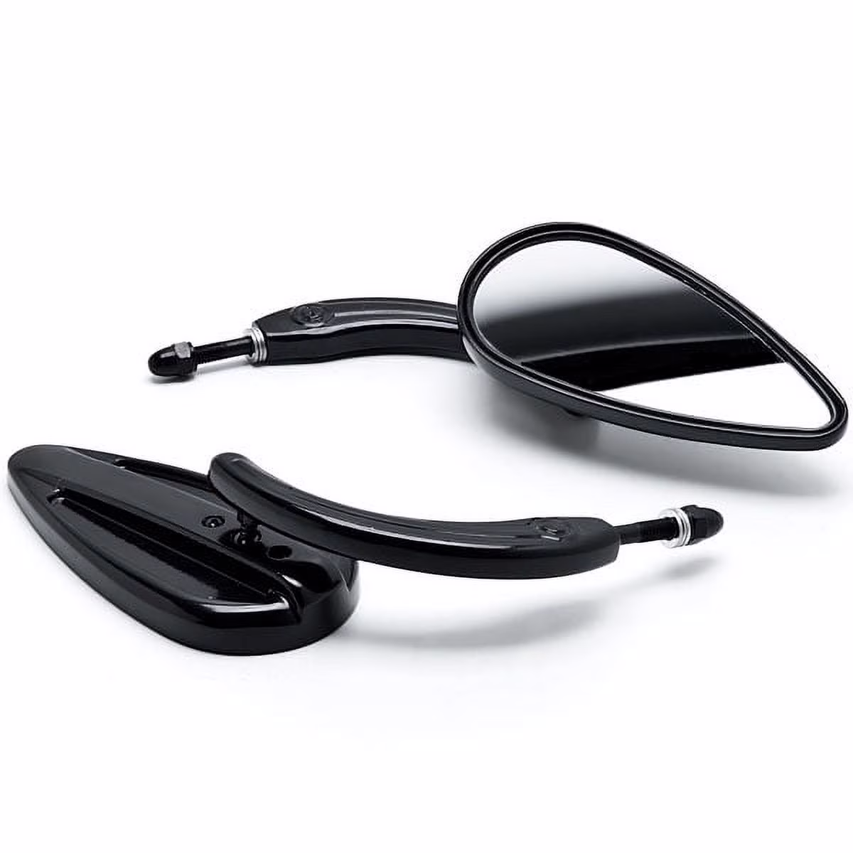 Krator Black Mirrors Universal Motorcycle Cruiser Compatible with Harley Davidson Electra Glide Classic