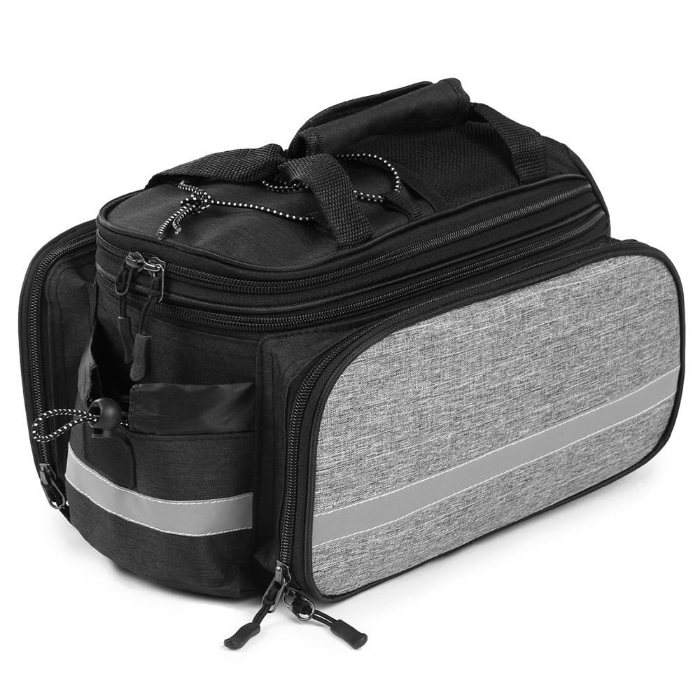 Bicycle Rear Seat Bag Multifunction Expandable Waterproof MTB Bicycle Pannier Bag Bike Rack Bag With Rain Cover