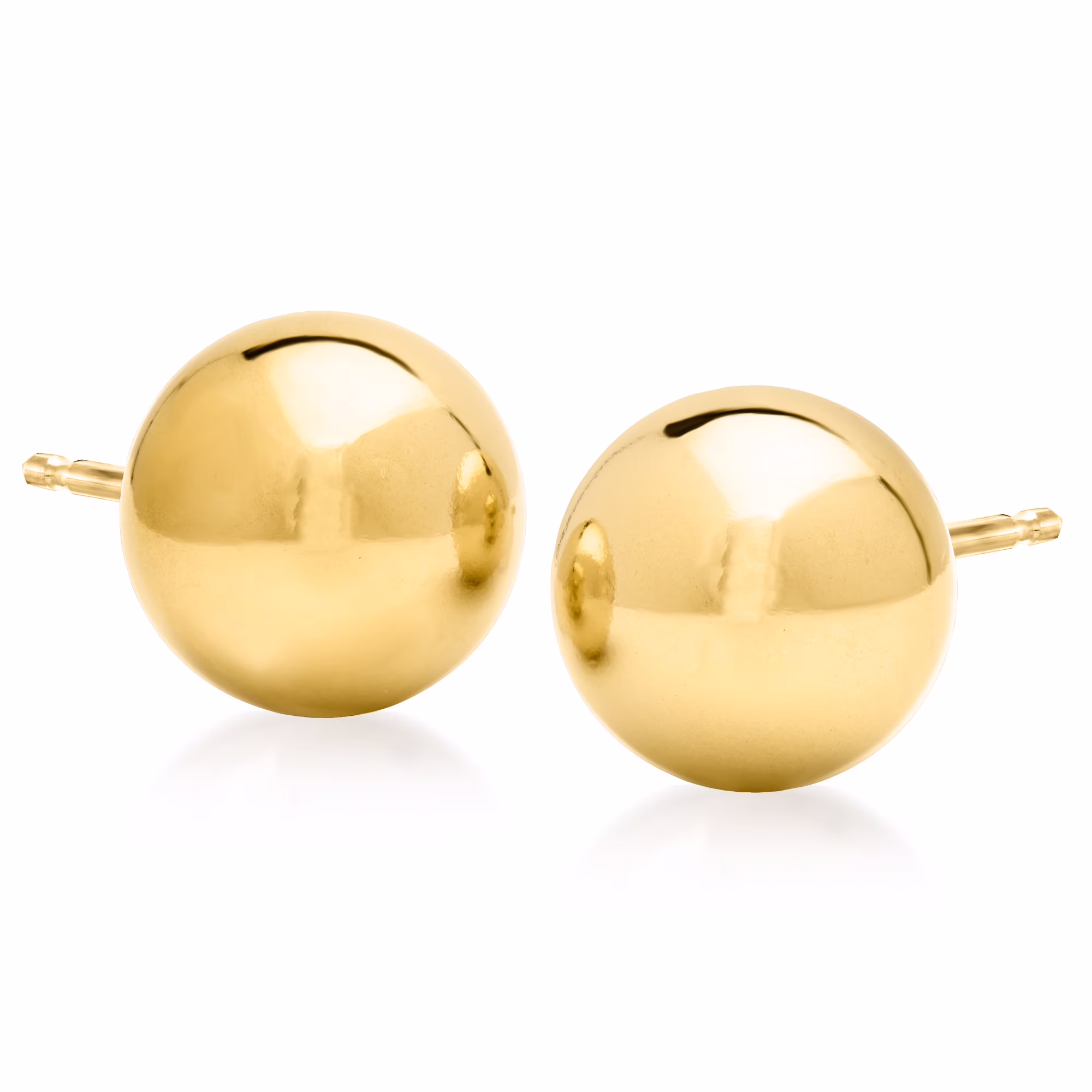 Ross-Simons Italian 12mm 18kt Gold Over Sterling Ball Stud Earrings, Women's, Adult