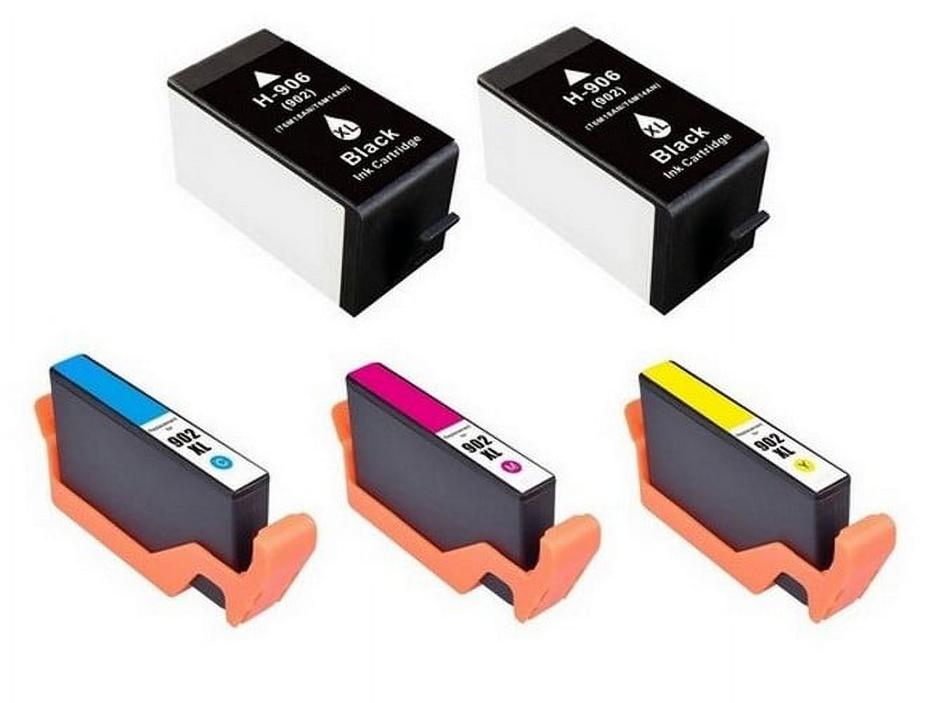 PrinterDash Replacement for OfficeJet Pro 6960/6962/6970/6974/6975/6978/6979 High Yield Inkjet Combo Pack (2-BK/1-C/M/Y) (NO. 906XL/NO. 902XL) (T6M18AN_2PK/T0A41BN_1PKMP)