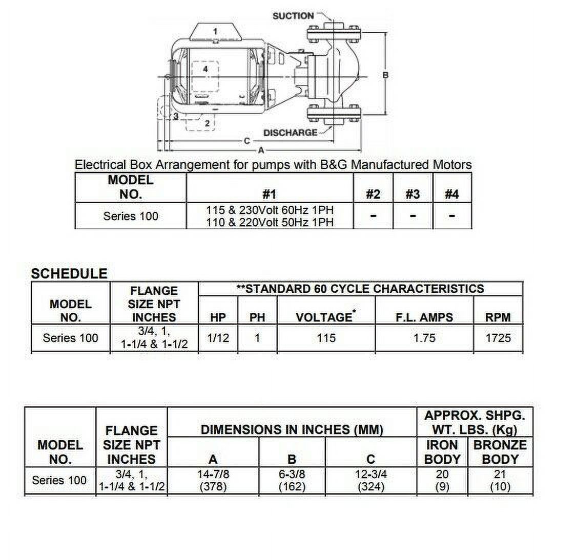 Bell & Gossett Series 100Nfi Iron Body Circulator Pump