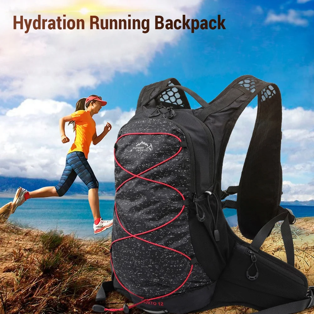 Hydration Running Backpack Cycling Breathable Ultralight Riding Bag with 2L Water Bladder