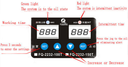 TOPCHANCES 110V 1.5L Dual Digital Display Automatic Lubrication Pump Oiler CNC Pump 6mm