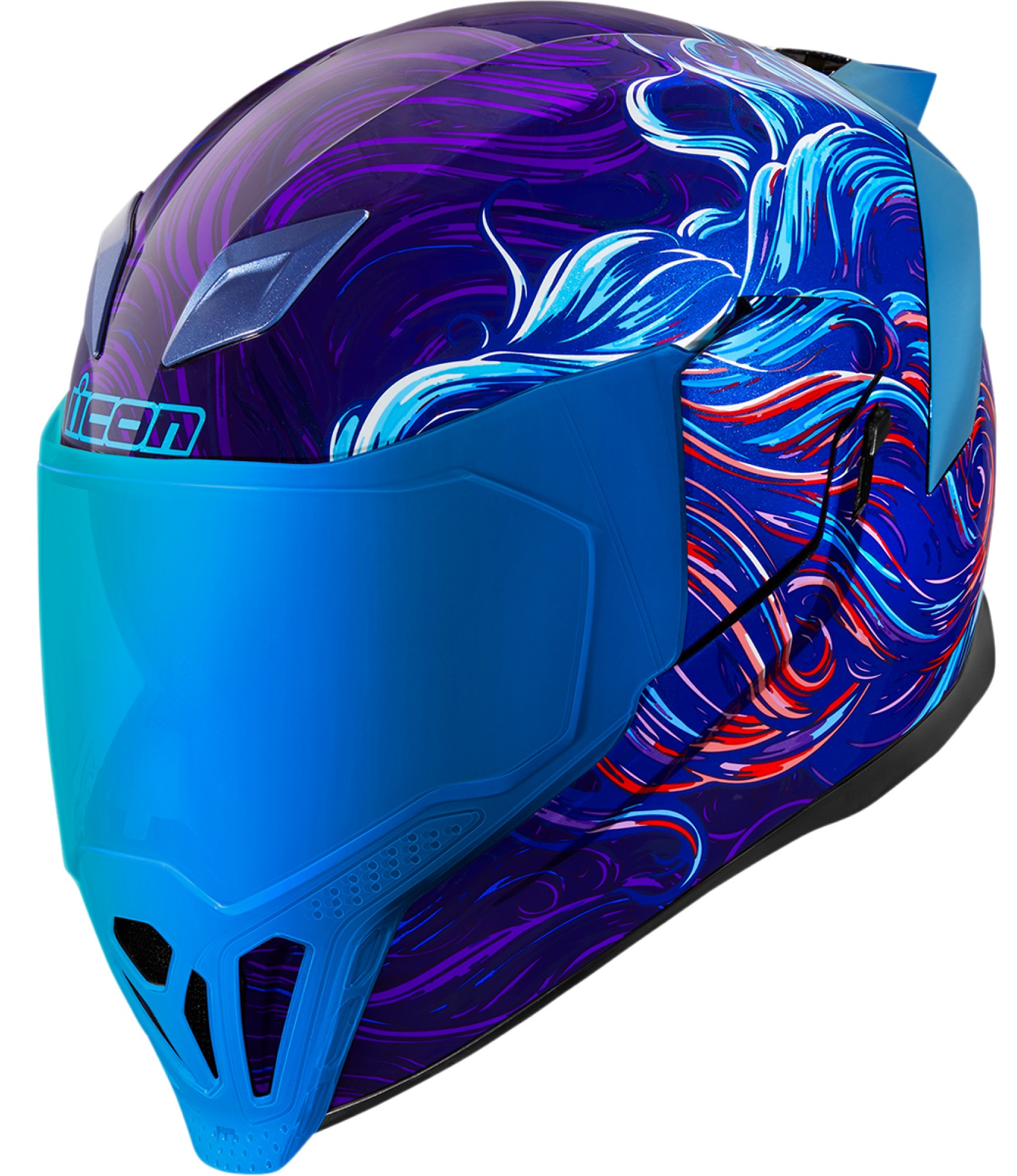 Icon Airflite Betta Motorcycle Helmet Blue LG