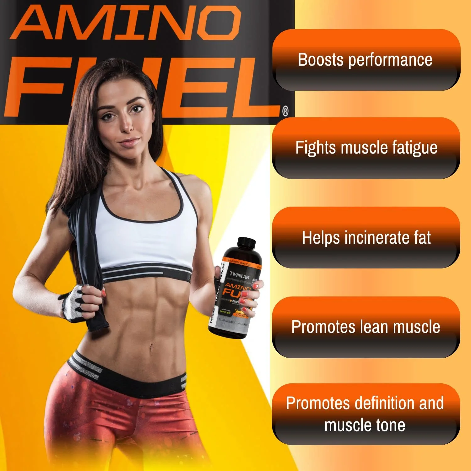 Twinlab Amino Fuel - 16 fl oz Amino Acids