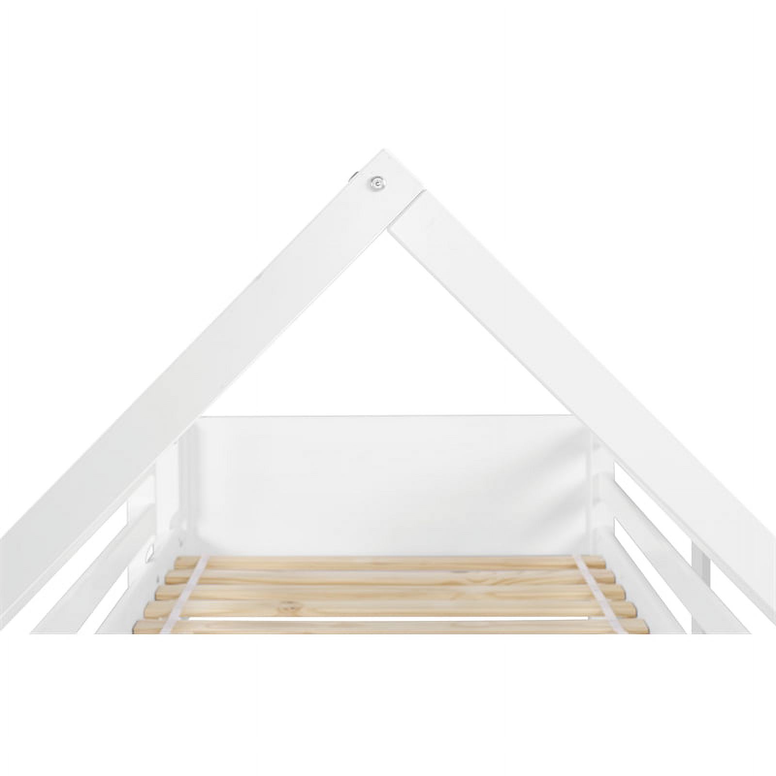 Linon Merritt Wood Twin Bunkbed in White